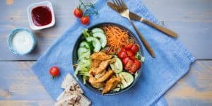 leuke recepten, kookboek, kipshoarma bowl