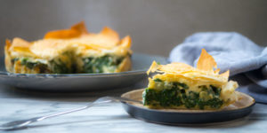spinazietaart met feta, spinazie, feta