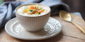 aspergesoep met zalm, aspergesoep