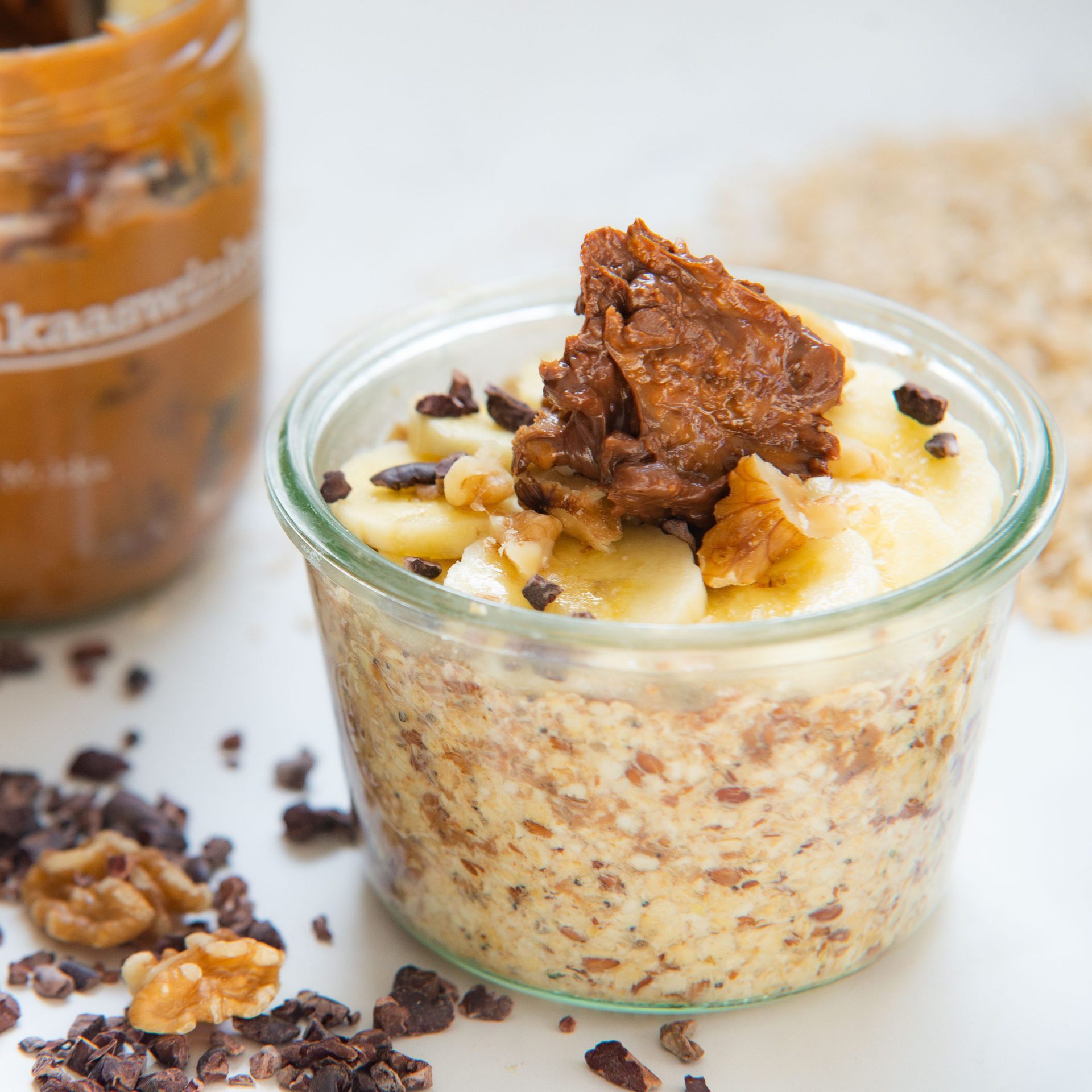 Overnight oats met mokka pindakaas Charlie's Kitchen