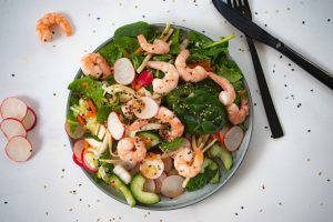 Oosterse salade met garnalen