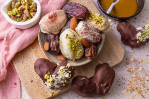 Valentijnsdag, chocolade, dadelhartjes, Valentijn