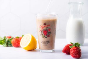 lente smoothie, aardbei, komkommer